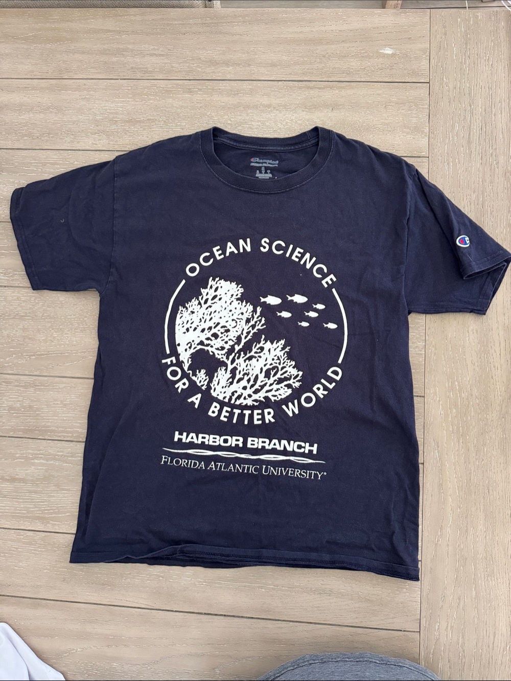 FAU Champion Navy Blue Ocean Science T-shirt
